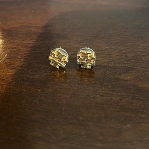 Gold Tory Burch Logo stud